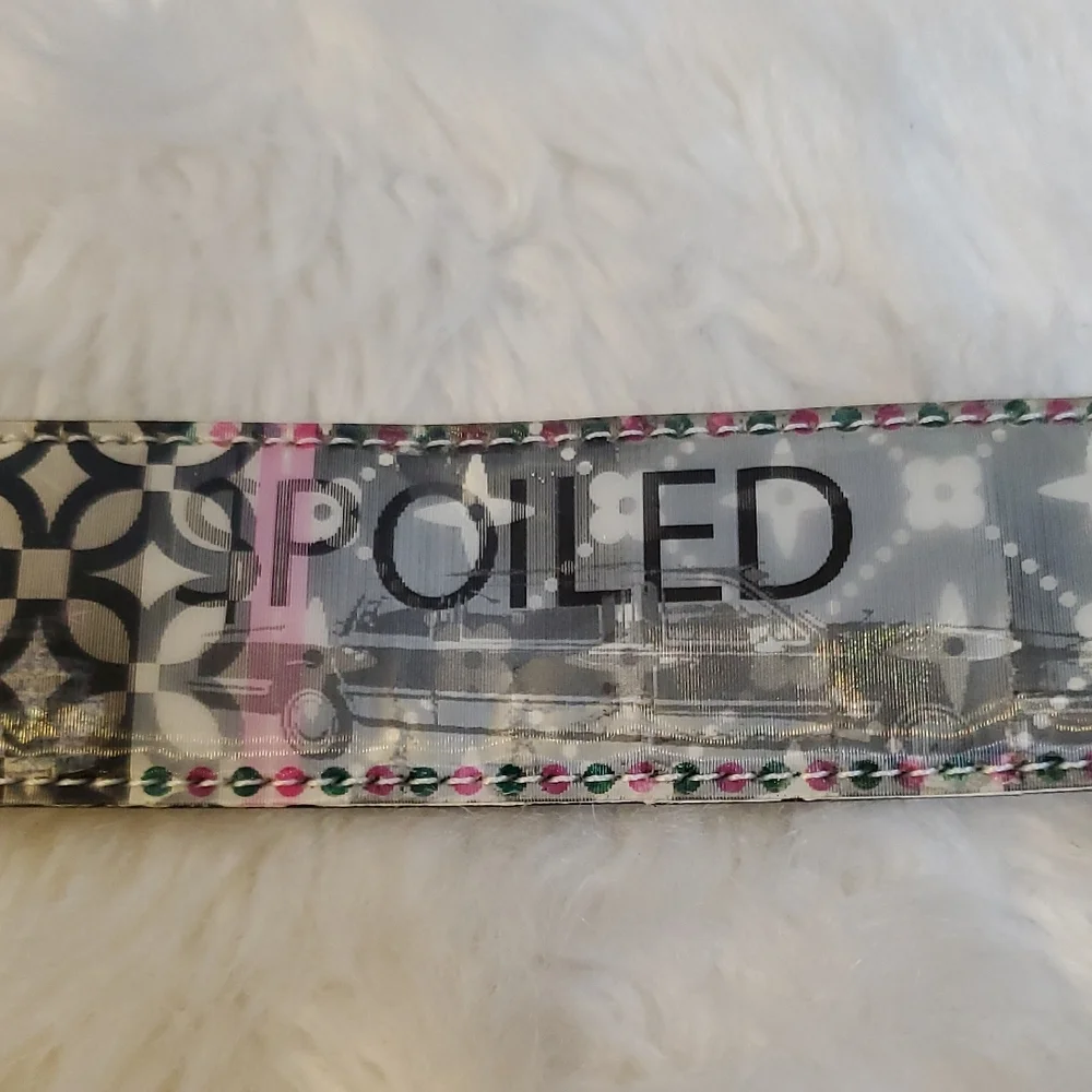 Vintage 90's Holographic Multicolor Patterned Women's Belt